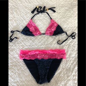 Beach Bunny Sequin and Lace Bikini (never worn)